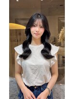 ロンドシェリ 仙台(Lond Cheri)&nbsp;ダークブルーレイヤーカット髪質改善縮毛矯正ハッシュカット仙台