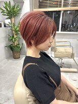 フェイバー 銀座 東銀座(FAVOR) ショートカット×アプリコットカラー
