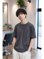 MEN's Baguz MEN'Sカット/ MEN'Sパーマ/ MEN'Sカラー 無造作スパイラルマッシュ韓国風束感メンズパーマ