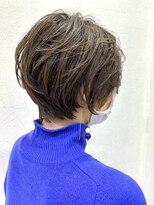 ジェービーヘア 稲毛(jb hair)&nbsp;30代40代黒髪ショートパーマエアリーミディホワイトアッシュ