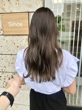 シンス(Since) ナチュラルなハイライトで作るベージュロング　　中村隆一