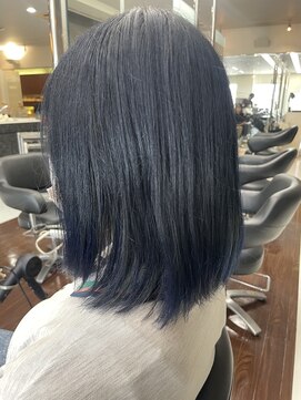 シャンプーボーイエイムス(SHAMPOO BOY aims) ブルーブラック・裾ブルーカラー