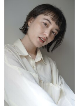 パール(PearL) 【PearL】ストレートミニバング×コンパクト外ハネボブ