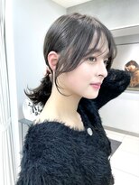 ヴェイン 渋谷(vain)&nbsp;顔周りカット くびれミディ インナーカラー 20代30代 渋谷 前髪