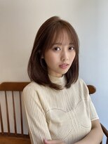 大人かわいいまとまるレイヤーカット/小顔シースルー前髪