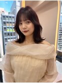 韓国ヘア/くびれヘア/前髪あり/顔まわりカット/前髪あり