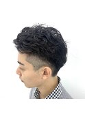 メンズ 七三オールバック スパイラル  宮城リョータスタイル