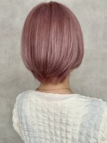 ルノン シェリー(LUNON cheliy)&nbsp;ホワイトピンクカラー/ケアブリーチ/ハイトーン/ショートヘア