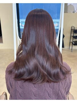 スニュウ(snuw) 切りっぱなしボブ/マロンベージュ/くすみベージュ/姫カット