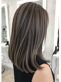 美髪/ワイドバング/レイヤーカット/くすみベージュ/新小岩駅