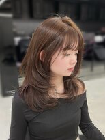 ジーナリア(Xena ria)&nbsp;《Kaho》レイヤーカット/ケアブリーチ/ヘーゼルベージュ