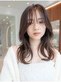 韓国レイヤー顔周りカット透明感カラー髪質改善艶髪シースルー