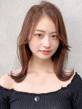 エトラ 渋谷店(etora) 小顔 前髪 レイヤーカット チェリーブラウン"