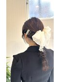 リボン×編み下ろし
