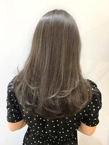 バランス 原宿 表参道(balance)&nbsp;【髪質改善】色素薄めオリーブグレージュ×レイヤーヘア