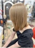 ミルクティーベージュダブルカラーインナーカラーケアブリーチ