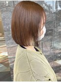 ぱつっとボブ×ブラウン*_市川