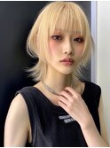 ブリーチカラー/レイヤーカット/ウルフカット/ダブルカラー