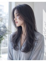 サンク(thank)&nbsp;大人透明感ロング｜ブルーグレージュレイヤーロング