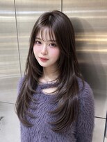 ルームバイシー 新宿(Loom. by Sea)&nbsp;ワンホンレイヤー×ダークブルー/髪質改善/グレージュ/新宿