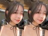 【ブリーチなしで透明感◎】韓国カット+ブリーチなしダブルカラー 【ボブ】