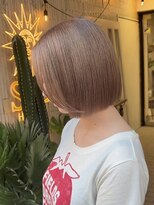 ヘアプレイスソル (HAIR PLACE SoL)&nbsp;透明感ミルクティーベージュ/ショートボブストレート