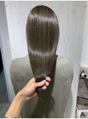 ボブ/カーキグレージュ/大人かわいい/フェザーバング/大宮
