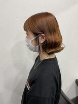 アールトゥーヘアー(art To Hair)&nbsp;韓国風カラー/ブラックインナーカラー/オレンジボブ