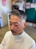 ラクヘアー 上福岡店&nbsp;メンズカットバーバースタイル襟足すっきり大人ノーブルフェード