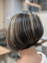 トランクヘアデザイン 大宮(TRUNK hair design)&nbsp;ランダムハイライト＋グラデーションボブ