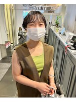 カフ(CAF)&nbsp;CAF FUKO/マッシュショート/ニュアンスパーマ/黒髪/大阪/心斎橋