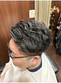 無造作オールバック