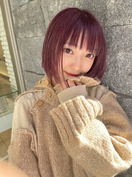 スニュウ(snuw) ピンクボブ　伏見/栄/インナーカラー/ボブ