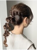 ポニーテール風編み下ろしアレンジ