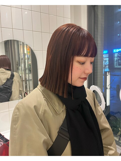 orange brown×bob