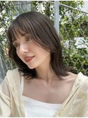 髪質改善*アッシュブラウンミニウルフ*美髪【Zina難波】