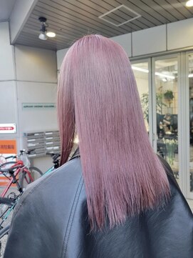 ブルー 盛岡店(BLUE) 黒髪/グレーベージュ/レイヤーロング/前髪パーマ/