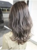 20代30代40代ダブルカラー透明感毛先パーマ肩ライン外ハネ