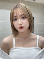サンド ミュウ 横浜店(sand mieu) ボブディオリーブベージュ髪質改善縮毛矯正フェイスレイヤー