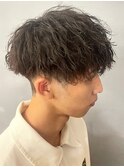 奈良men's縦落ちツイストスパイラルパーマ