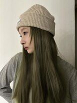 メゾンアクア 表参道(Maison ACQUA)&nbsp;☆ブリーチなしダブルカラー オリーブ オリーブベージュ ボブ