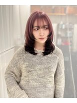 ナナ(NANA)&nbsp;ピンク/ブラック/グラデーション/デザインカラー/レイヤーカット