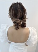 ウエディングヘアセット【ルーズツイン】