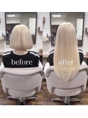 ○プルエクステbefore after