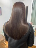 髪質改善　バイカルテ　美髪矯正　マロングレージュ　ストレート