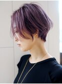 ショート顔周りレイヤー美髪ダブルカラー_ba350982