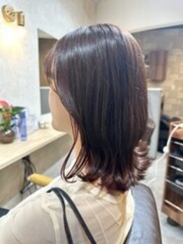エンフィーカ(en.fika)の写真/《カット+透明感カラー￥8,000！》透け感のあるカラーで柔らかい雰囲気が叶う♪