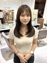 ネオリーブウリ 二子玉川店(Neolive uri)&nbsp;ミディアムヘア暗めカラーデザインカラーフェイスフレーミング