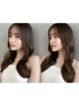 [カット+カラー+トリートメント￥7980]髪質改善効果のあるイノアカラー！品のある上質なくすみ色[池袋]