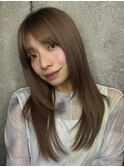 小顔冬カットふんわりレイヤー大人可愛いナチュラルブラウン